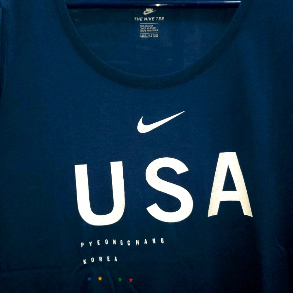 NEW blue Nike Team USA Pyeongchang Shirt